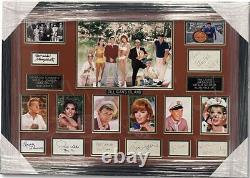 Gilligan's Island Cast Autographed Framed Cuts Sherwood Schwartz +7 JSA YY54260