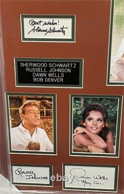 Gilligan's Island Cast Autographed Framed Cuts Sherwood Schwartz +7 JSA YY54260