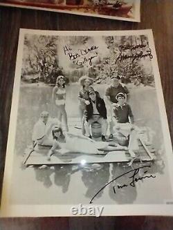 Gilligan's Island Signed Cast Photo Bob Denver Tina Louise Sherwood Schwartz