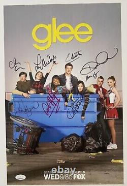 Glee Season 1 Premiere Signed Autographed 11x17 Entire Cast Poster JSA LOA X8