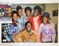Good Times Signed by cast of 5 Jimmy Walker, John Amos + photo 11x14 withJSA
