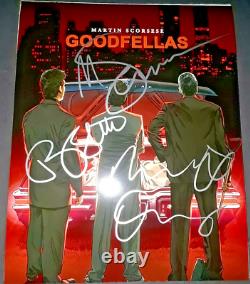 Goodfellas Cast Signed By 3 Custom 8x10 Photo Deniro Scorsese Liotta Proof Pics