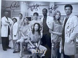 Grey's Anatomy Cast Signed 11x14 Photo Patrick Dempsey + 5 JSA AP38071 Creased