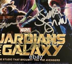 Guardians Of The Galaxy Cast Signed 8x10 5 Sigs Pratt, Bautista, Gillan Beckett