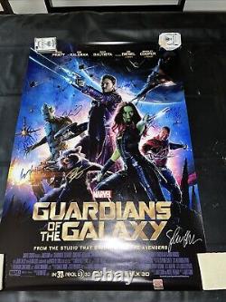 Guardians of the Galaxy Movie Poster Cast Signed COA Badge Rare Avengers