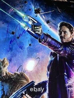 Guardians of the Galaxy Movie Poster Cast Signed COA Badge Rare Avengers