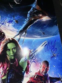 Guardians of the Galaxy Movie Poster Cast Signed COA Badge Rare Avengers