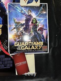 Guardians of the Galaxy Movie Poster Cast Signed COA Badge Rare Avengers