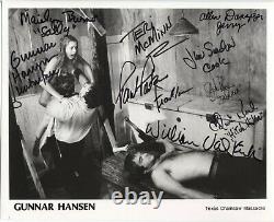 Gunnar Hansen Burns Texas Chainsaw Massacre Cast Signed 8x10 Auto Autograph