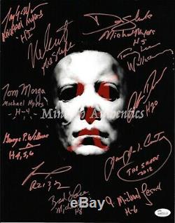 HALLOWEEN AUTOGRAPHED CAST SIGNED 11x14 PHOTO! JSA COA! MICHAEL MYERS! RARE