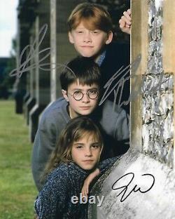 HARRY POTTER CAST OF 3 Autographed 8 x 10 Signed Photo HOLO COA