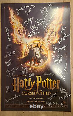 HARRY POTTER & THE CURSED CHILD Fall 2022 Cast Broadway Signed Poster Windowcard