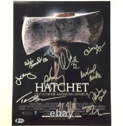 HATCHET Cast Signed 11x14 Movie Poster Photo with BAS Beckett COA LOA KANE HODDER
