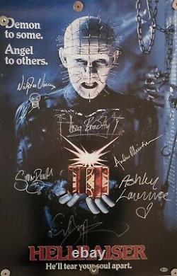 HELLRAISER Cast Signed Poster 24x36 6 Signatures BECKETT (BAS) COA Clive Barker