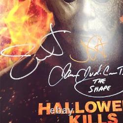 Halloween Kills cast signed 16x20 photo CurtisCarpenterCourtneyCastle BAS LOA