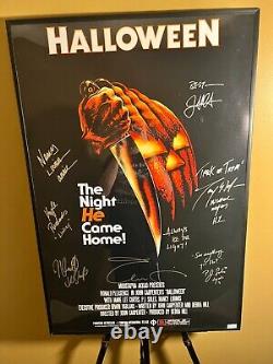 Halloween Movie Poster Signed By Entire Cast with COA