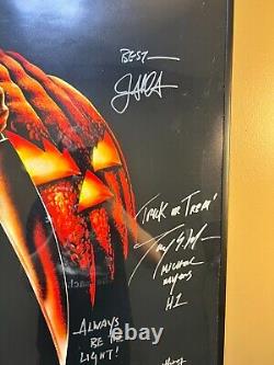 Halloween Movie Poster Signed By Entire Cast with COA