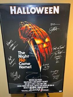 Halloween Movie Poster Signed By Entire Cast with COA