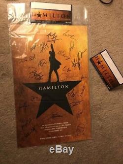 Hamilton Broadway Musical Autographed Cast Poster Richard Rodgers March 2018 NYC