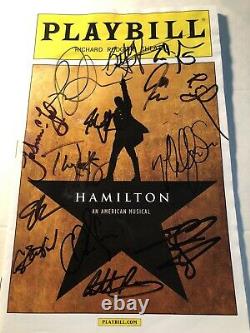 Hamilton Musical Original Broadway Cast Signed From First Week Of Premiere