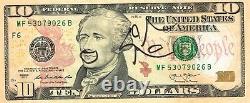 Hamilton Original Cast SIGNED $10 10 Dollar Bill Lin Manuel Miranda + 11 COA