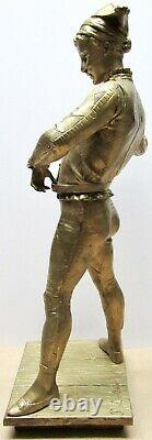 Harlequin Paul Dubois France Bronze Casting 23 Inches Tall