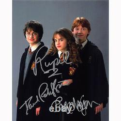 Harry Potter Cast by 3 (74789) Autographed In Person 8x10 with COA