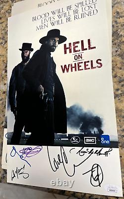 Hell on Wheels Signed Cast Official Series 14X8.5 Poster JSA COA Anson Mount