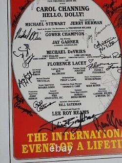 Hello Dolly Broadway Entire Cast Signed Theater Window Card 14 x 22 Original