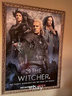 Henry Cavill Cast Signed The Witcher 27x40 Poster (Frame Not Included)