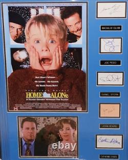 Home Alone Cast Signed Framed Display Macaulay Culkin Joe Pesci Daniel Stern Jsa