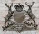 Hot Cast Signed Original French Artist Jean Patoue Royal Crest Sculpture Decor