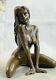 Hot Cast Signed Original Nude Female Bronze Sculpture Hot Cast Figure