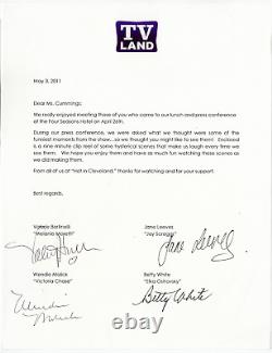 Hot in Cleveland cast signed autographed letter! Betty White! 1752