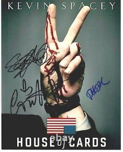 House of Cards Cast Signed (X3) 8X10 Color Photo Autograph World COA