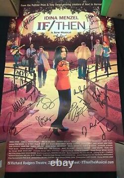 IF/THEN Signed by Idina Menzel WICKED and Cast Window Card Poster RARE