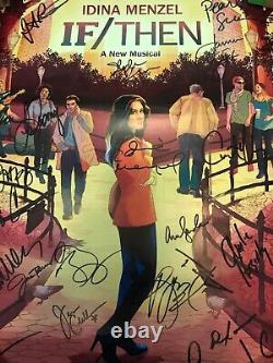 IF/THEN Signed by Idina Menzel WICKED and Cast Window Card Poster RARE