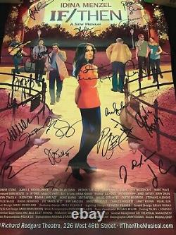 IF/THEN Signed by Idina Menzel WICKED and Cast Window Card Poster RARE
