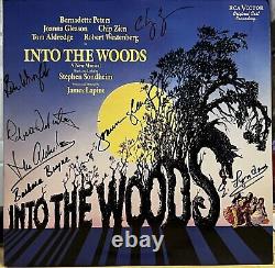 INTO THE WOODS Original Broadway Cast Signed LP Broadway Sondheim Poster
