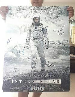 Interstellar Ds Movie Poster Cast Signed Premierautographs. Real