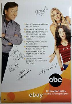 JOHN RITTER KALEY CUOCO +3 Cast Signed 8 Simple Rules RARE 27x40 Full Poster BAS