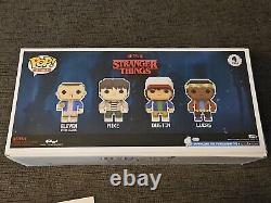 JSA CAST SIGNED x3- Funko Pop Stranger Things 8Bit Gaten Caleb McLaughlin 4 Pack