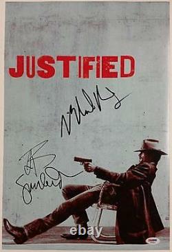 JUSTIFIED Cast Signed 12x18 Photo Buckley + Anderson + Rapaport PSA/DNA COA