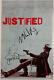 Justified Cast Signed 12x18 Photo Buckley + Anderson + Rapaport Psa/dna Coa