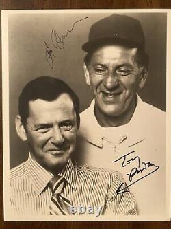 Jack Klugman Tony Randall The Odd Couple Cast Signed Autographed Photo With COA