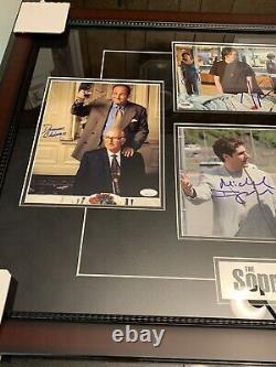 James Gandolfini Autographed Signed Framed Photo Sopranos Cast Sirico ++++ JSA