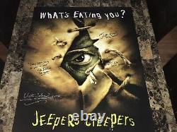 Jeepers Creepers Rare Cast Signed Original 1-Sheet Movie Poster Cult Horror COA