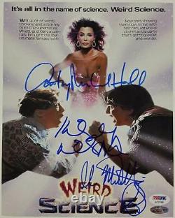 LEBROCKAnthony Michael HallILAN Weird Science cast signed 8x10 Photo PSA COA