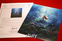 LITTLE MERMAID Signed x6 Cast Autographs, COA UACC, FRAME, Blu DVD, HALLE BAILEY