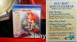 LITTLE MERMAID Signed x6 Cast Autographs, COA UACC, FRAME, Blu DVD, HALLE BAILEY